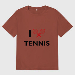 Мужская футболка оверсайз I Love Tennis