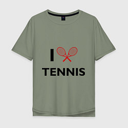 Мужская футболка оверсайз I Love Tennis