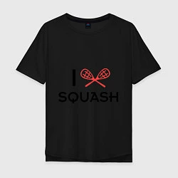 Мужская футболка оверсайз I Love Squash