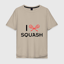 Мужская футболка оверсайз I Love Squash