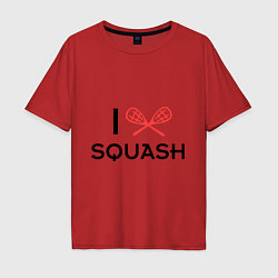 Мужская футболка оверсайз I Love Squash