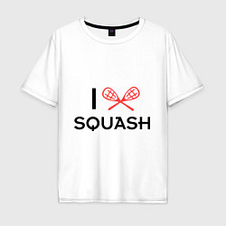 Мужская футболка оверсайз I Love Squash