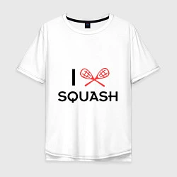 Мужская футболка оверсайз I Love Squash