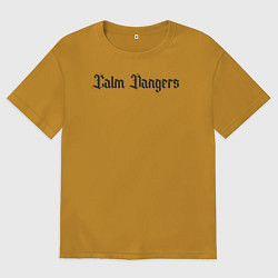 Мужская футболка оверсайз Calm dangers black 2 side