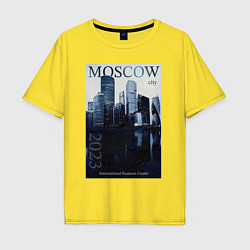 Мужская футболка оверсайз Moscow city обложка журнала