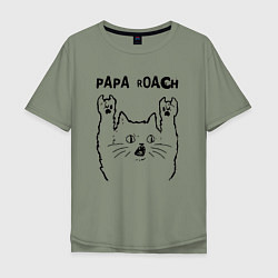 Мужская футболка оверсайз Papa Roach - rock cat