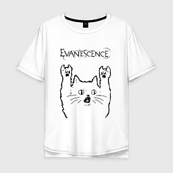 Мужская футболка оверсайз Evanescence - rock cat