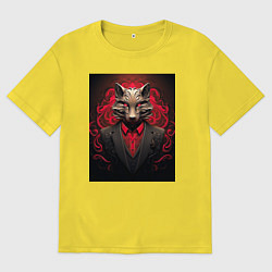 Футболка оверсайз мужская Firefox, цвет: желтый