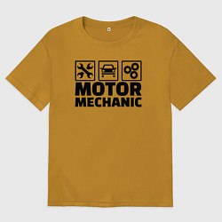 Футболка оверсайз мужская Mechanic, цвет: горчичный