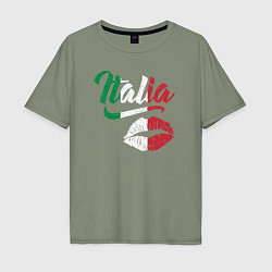 Мужская футболка оверсайз Поцелуй Италии