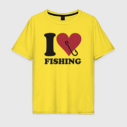 Мужская футболка оверсайз I love fishing