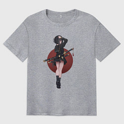 Мужская футболка оверсайз Аниме девочка онна-бугэйся