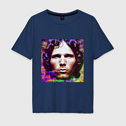 Мужская футболка оверсайз Jim Morrison Glitch 25 Digital Art