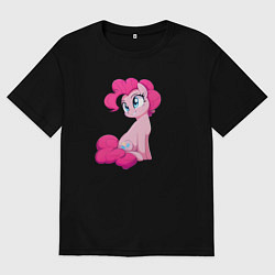 Футболка оверсайз мужская Пинки Пай, цвет: черный