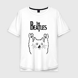 Мужская футболка оверсайз The Beatles - rock cat