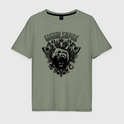 Мужская футболка оверсайз Российская Империя Медведь