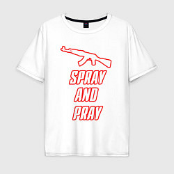 Мужская футболка оверсайз Spray and play