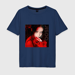 Мужская футболка оверсайз Blackpink Jisoo in red