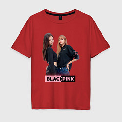 Футболка оверсайз мужская Blackpink kpop, цвет: красный