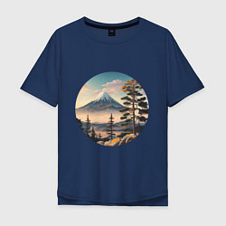 Мужская футболка оверсайз Природа Японии и Дальнего Востока