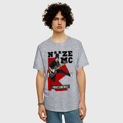 Футболка оверсайз мужская Noize MC - guitarist, цвет: меланж — фото 2