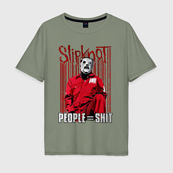 Футболка оверсайз мужская Slipknot Corey, цвет: авокадо