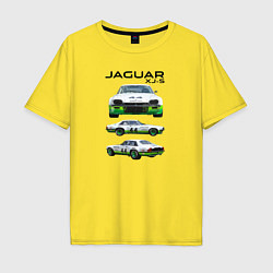 Мужская футболка оверсайз Jaguar постер обложка журнала