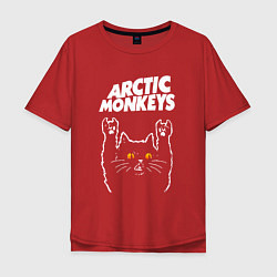 Мужская футболка оверсайз Arctic Monkeys rock cat