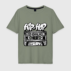 Футболка оверсайз мужская Hip hop oldschool, цвет: авокадо