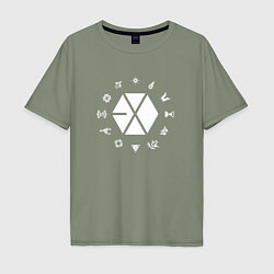 Футболка оверсайз мужская Logo EXO, цвет: авокадо