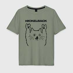 Мужская футболка оверсайз Nickelback - rock cat