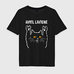 Мужская футболка оверсайз Avril Lavigne rock cat