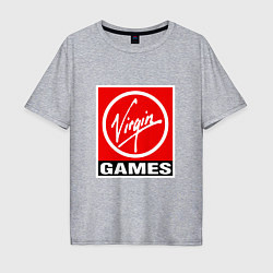 Футболка оверсайз мужская Virgin games logo, цвет: меланж