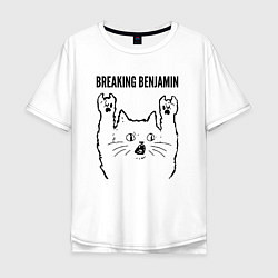 Мужская футболка оверсайз Breaking Benjamin - rock cat