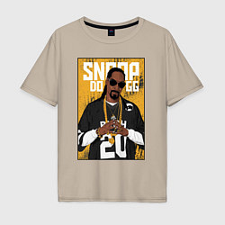 Мужская футболка оверсайз Snoop dogg с цепями