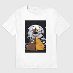 Футболка оверсайз мужская Alien UFO, цвет: белый