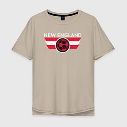 Футболка оверсайз мужская New England, цвет: миндальный