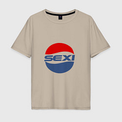 Футболка оверсайз мужская Pepsi, цвет: миндальный