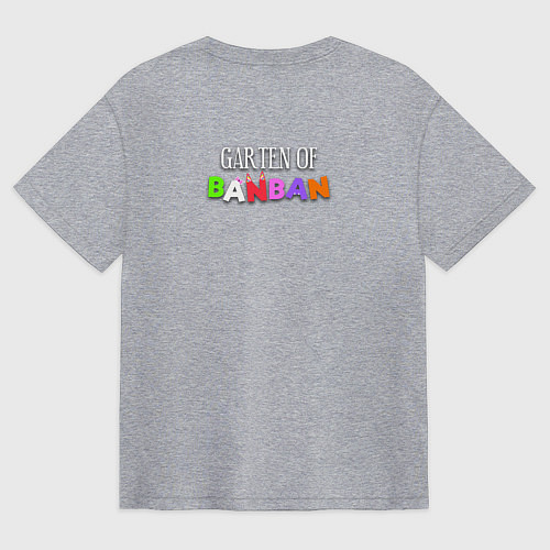 Мужская футболка оверсайз Nabnab - паук без фона / Меланж – фото 2