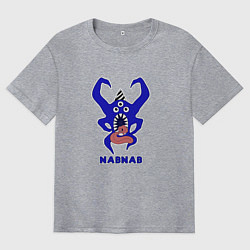 Футболка оверсайз мужская Nabnab - паук без фона, цвет: меланж