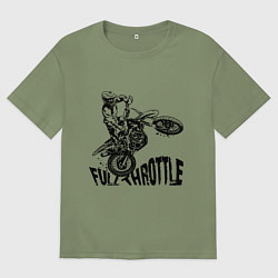 Футболка оверсайз мужская Полный газ, цвет: авокадо