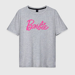 Мужская футболка оверсайз Блестящий логотип Барби
