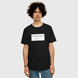 Футболка оверсайз мужская Креатин моногидрат, цвет: черный — фото 2