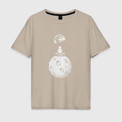 Мужская футболка оверсайз Moon spaceman