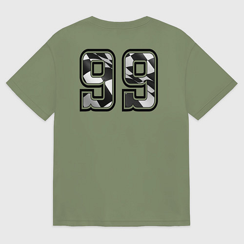 Мужская футболка оверсайз Год рождения номер регион 99 / Авокадо – фото 2