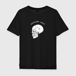 Футболка оверсайз мужская Skull Memento Mori, цвет: черный