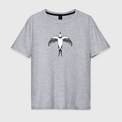 Мужская футболка оверсайз Птица в египетском стиле