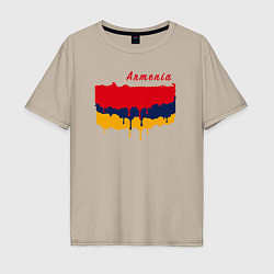 Мужская футболка оверсайз Flag Armenia
