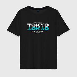 Футболка оверсайз мужская Tokyo Inscription, цвет: черный