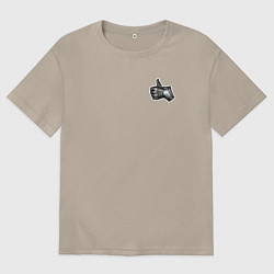 Футболка оверсайз мужская Baldurs Gate 3 Approve, цвет: миндальный